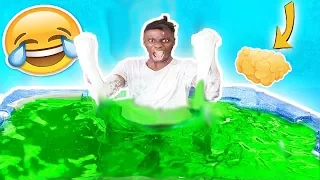 5000 POUNDS OF FLUFFY SLIME IN POOL CHALLENGE! (MUST WATCH) **DIY HOW TO MAKE MEGA FLUFFY SLIME**