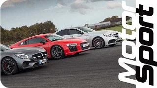 Drag Race :  R8 V10 Plus / AMG GT S / C 63 S AMG