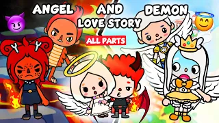 Angel And Demon Love Story! How We Met! All Parts | Sad Story | Toca Life Story / Toca Boca