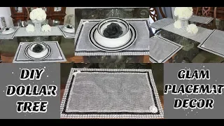 DIY DOLLAR TREE GLAM PLACEMATS | DIY EASY & INEXPENSIVE GLAM TABLE HOME DECOR IDEAS