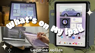 What’s on my ipad air 5 🍎 (ACCESSORIES UNBOXING, cute widgets, fav features) | Leicorina Abillon