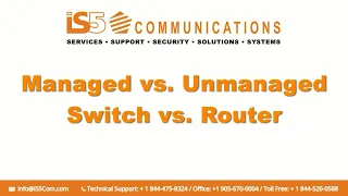 Managed vs  Unmanaged Switch vs  Router