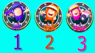 RUNNİNG CHALLENGE!! Oddbods Turbo Run Racing Slick vs Racing Jeff vs Racing Newt Nubi Gameplay