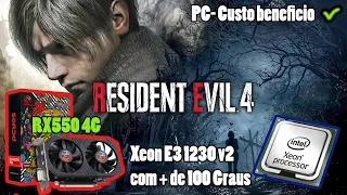 Resident Evil 4 Remake Na RX550 4GB + Xeon e3 1230v2 + 16gb de ram ddr3-1333-- (🔥🔥 processador🔥🔥)