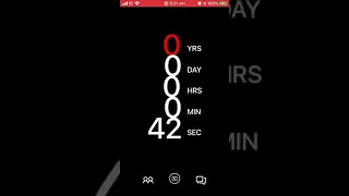 What happens when the countdown app reaches 0?