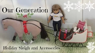 Our Generation Holiday Sleigh and Accessories - American Girl Winter Fun