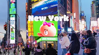 [4K]🇺🇸NYC Winter Walk 2022🌟Times Square, Macy’s, Hudson Yards, New Year Vibes | Jan 2022