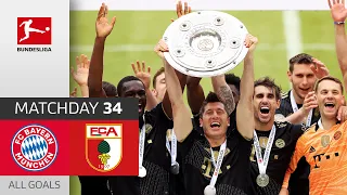 Lewy Record & Bayern Trophy Lift! | FC Bayern München - FC Augsburg | 5-2 | All Goals | MD 34