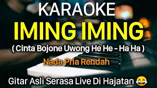 🔴 IMING IMING Karaoke ( Cinta Bojone Uwong He He Ha Ha )  || Nada Pria Rendah || Rita Sugiarto