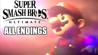 Super Smash Bros Ultimate ALL ENDINGS & Final Boss