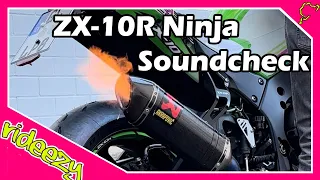 Kawasaki ZX-10R SE Soundcheck I Akrapovic Full Titanium I Flames