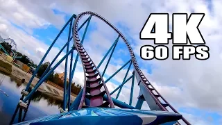 Mako Hyper Roller Coaster AWESOME 4K 60FPS Front Seat View SeaWorld Orlando