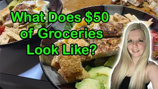 $50 Weekly Grocery Haul for 3 Adults • Realistic Budget Cooking • Meal Ideas