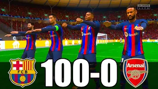 FIFA 23 | RONALDO, MESSI, MBAPPE, NEYMAR, ALL STARS | FC BARCELONA 100 - 0 ARSENAL | UCL FINAL