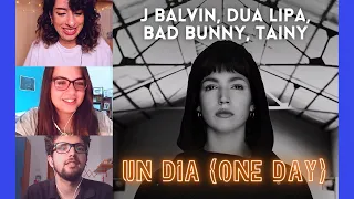 Italians React to J. Balvin, Dua Lipa, Bad Bunny, Tainy - UN DIA (ONE DAY) | eng. cc