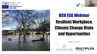 BCO ESG Webinar: Resilient Workplace, Climate Change Risks and Opportunities