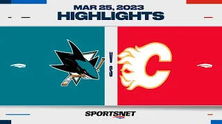 NHL Highlights | Sharks vs. Flames - March 25, 2023