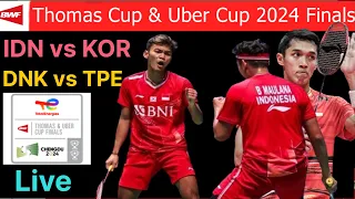 BWF Thomas Cup Badminton Quarter Finals 2024 Live Score Watchalong. Indonesia vs Korea, DNK vs TPE