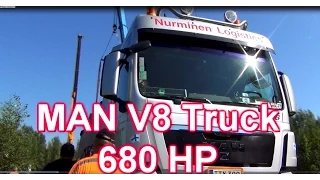 MAN V8 TGX Truck 680 HP! Listen to the engine sound!