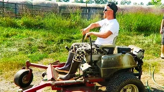 REDNECK LAWN MOWING!