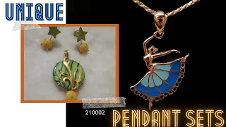 Unique Collections of Pendants Sets | Stylish Pendants Color Stones | Italian Dancing Doll Pendants