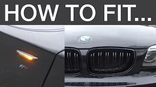 FITTING BLACKED OUT KIDNEY GRILLS & INDICATORS TO BMW 1 SERIES