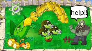 1 Cob Canon + 9999 Gatling Pea Vs 9999 Gargantuar - Plants vs Zombies