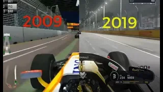 F1 2009 VS F1 2019 - GAME COMPARAISON - 60 FPS