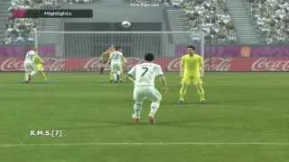 Free Kicks - Top 10 : Beckham , C.Ronaldo , Roberto Carlos ..s.a HD  PES 2015