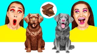 Челендж. Шоколадна Їжа vs Справжня Їжа | Смішні Ситуації від DaRaDa Challenge
