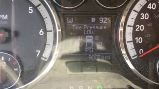 Dodge Ram Tire Pressure Indicator Reset Help