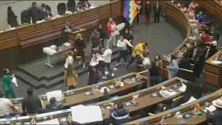 Bolivian lawmakers brawl in parliament | AFP