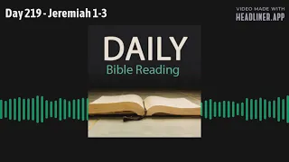 Day 219 - Jeremiah 1-3