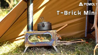 POMOLY T-BRICK Mini Titanium Wood Stove - Small but Powerful