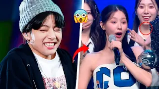 JUNGKOOK HAS THE FUNNIEST REACTION TO WATCHING HIS TROPHY BREAKED IN MCOUNTDOWN BY GIDLE'S MIYEON!