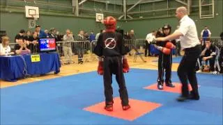 WAKO Scottish Championships 2014 - 42kg Light Contact - Kris Graham(TKS) vs L. Main(Kaizen)