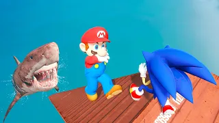 GTA 5 SONIC VS MARIO Epic Ragdolls Ep.3 (Euphoria Physics Funny Moments)