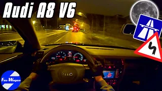 💥 Audi A8 2.8l V6 💥 POV Test Drive by Night | 1999 Facelift Tiptronic 193 HP | on GERMAN AUTOBAHN