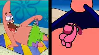 Patrick and Spongebob in Among Us. Funny Parody Animation.