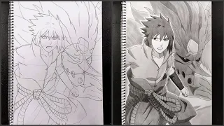 Cara Menggambar SASUKE Susano'o - Naruto Shippuden (Tutorial)