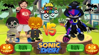 Tag with Ryan vs Sonic Dash - Friday Night Event Reaper Metal Sonic Halloween Update All Characters