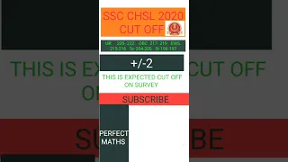 SSC CHSL 2020 EXPETED CUT OFF VEDIO