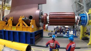 Amazing Propellers Manufacturing Process. The Azipod Propulsion Units Are Assembled