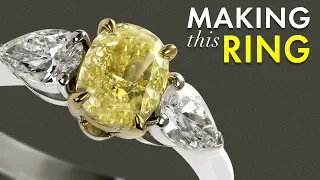 Making A Yellow Diamond Three Stone Engagement Ring