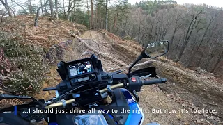 Africa Twin Off-Road - Exploring new heavy grooved Trails (Raw sound only)