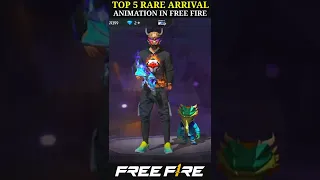 TOP 5 RARE ARRIVAL ANIMATION OF FREE FIRE 🔥😱 | #shorts