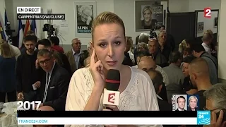 France: Marine Le Pen's Niece Marion Maréchal-Le Pen reacts to the Front National's defeat