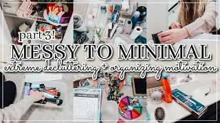 MESSY TO MINIMAL PART 3 | clean and declutter with me 2023 | 2 DAYS OF SPEED CLEANING | whitney pea