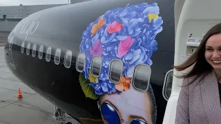 Чёрный Boeing 757 AZUR air на выставке выставке деловой авиации RUBAE 2021