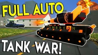 INSANE LEGO AUTO FIRE TANK WAR! - Brick Rigs Gameplay Multiplayer Challenge - Lego Tank Base Battle